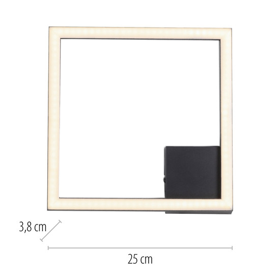 JUST LIGHT IVEN LED Deckenleuchte Warmweiss 10W schwarz 14707-18
