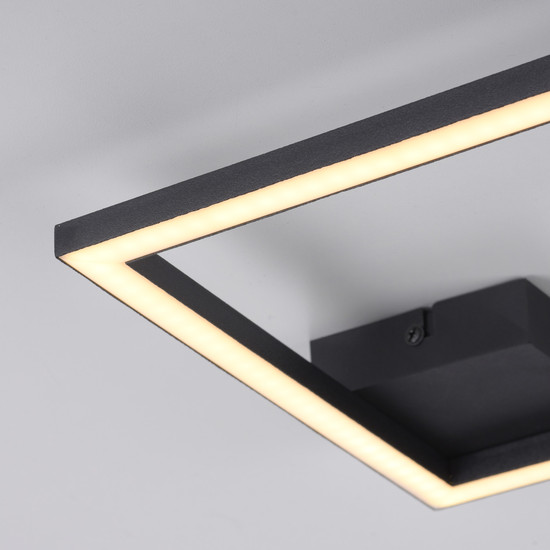 JUST LIGHT IVEN LED Deckenleuchte Warmweiss 10W schwarz 14707-18