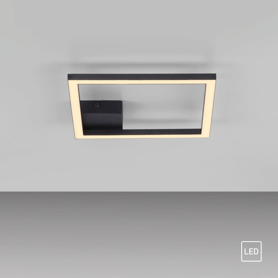 JUST LIGHT IVEN LED Deckenleuchte Warmweiss 10W schwarz 14707-18