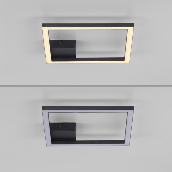 JUST LIGHT IVEN LED Deckenleuchte Warmweiss 10W schwarz 14707-18