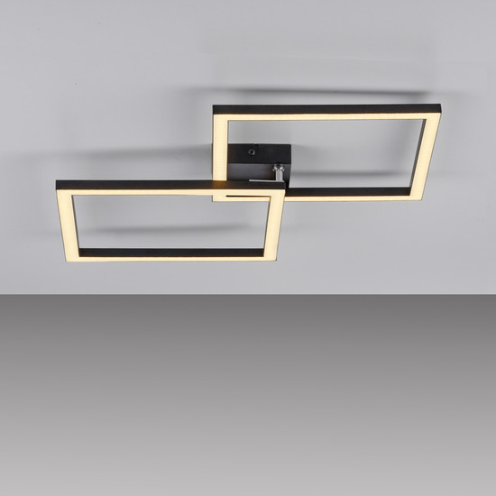 JUST LIGHT IVEN LED Deckenleuchte Warmweiss 20W schwarz 14708-18