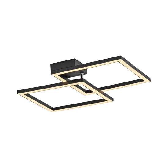 JUST LIGHT IVEN LED Deckenleuchte Warmweiss 20W schwarz 14708-18