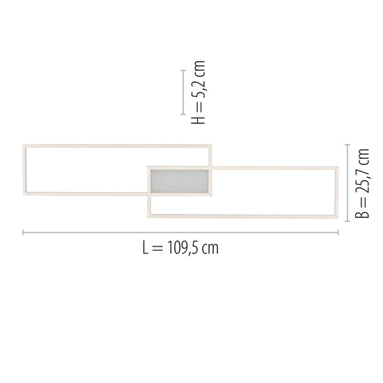 JUST LIGHT ASMIN LED Deckenleuchte CCT Dimmbar 24W 3-fach stahl 14711-55