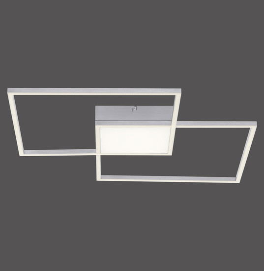 JUST LIGHT ASMIN LED Deckenleuchte CCT Dimmbar 26,5W 3-fach stahl 14712-55