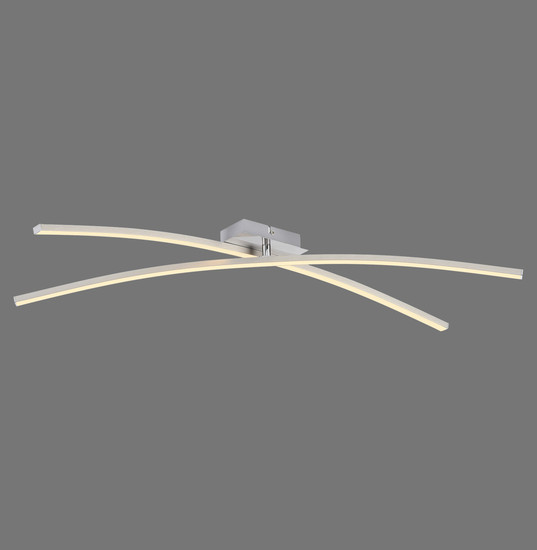 JUST LIGHT SIMON LED Deckenleuchte Warmweiss 12W stahl 14726-55
