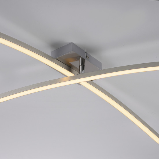 JUST LIGHT SIMON LED Deckenleuchte Warmweiss 12W stahl 14726-55