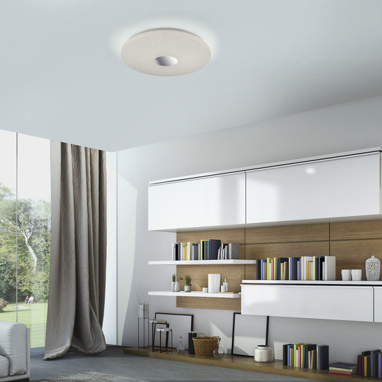 JUST LIGHT LAVINIA LED Deckenleuchte Warmweiss 40W chrom IP44 14822-17