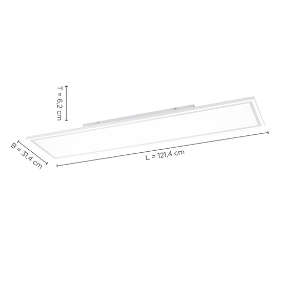 JUST LIGHT EDGING LED Deckenleuchte Steuerbare Lichtfarbe 54W Weiß 14852-16