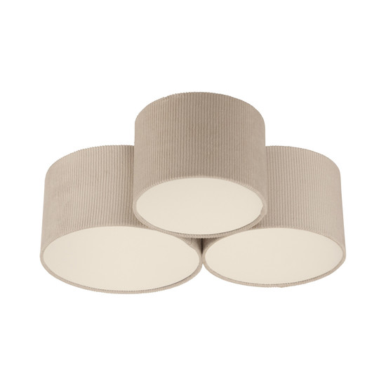 JUST LIGHT DURO Deckenleuchte E27 max. 10W 3-fach sand 14890-39