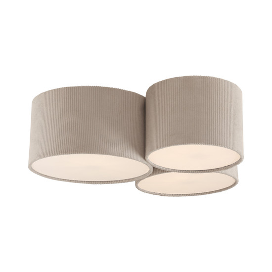 JUST LIGHT DURO Deckenleuchte E27 max. 10W 3-fach sand 14890-39