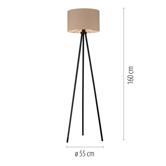 JUST LIGHT DURO Stehleuchte E27 max. 10W sand 14894-39