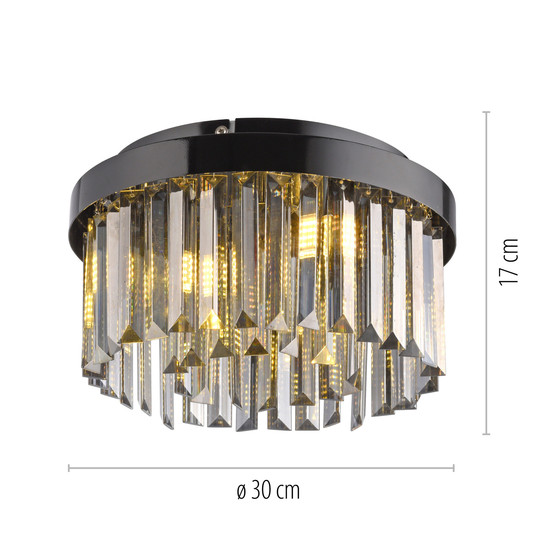 JUST LIGHT KULUNKA Kronleuchter G9 max. 5W 4-fach schwarz 15048-18