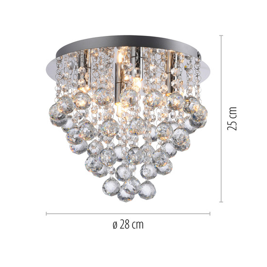JUST LIGHT KULUNKA Kronleuchter G9 max. 5W 4-fach chrom 15063-17