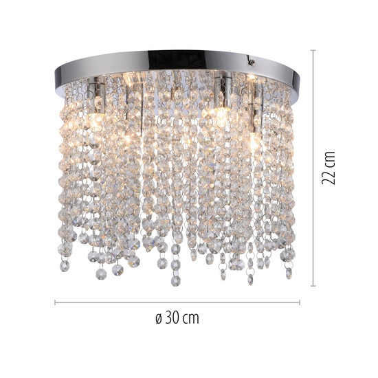 JUST LIGHT KULUNKA Kronleuchter G9 max. 5W 4-fach chrom 15064-17