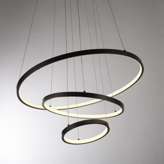 JUST LIGHT CERCHI LED Pendelleuchte Warmweiss 45W schwarz 15070-18
