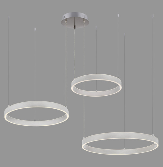 JUST LIGHT LILLUTI LED Pendelleuchte Warmweiss Dimmbar 52W 2-fach stahl 15156-55