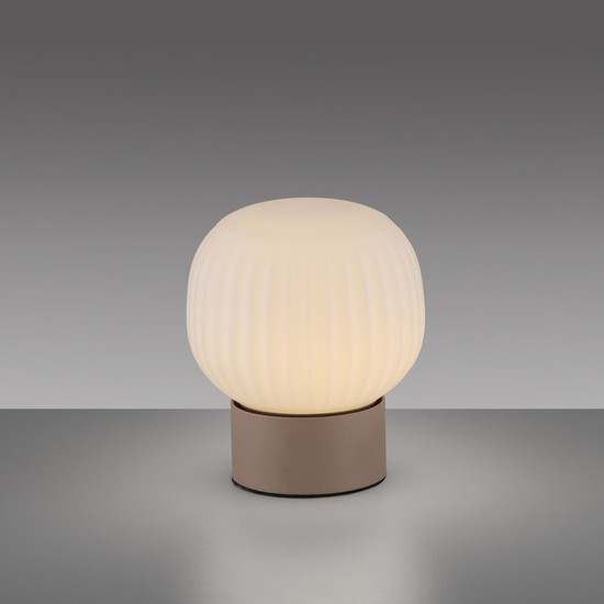 JUST LIGHT NAMI LED Tischleuchte Warmweiss Dimmbar 5W sand 15175-39