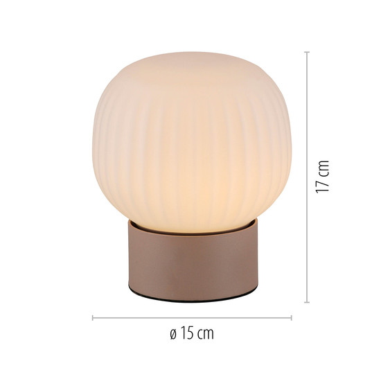 JUST LIGHT NAMI LED Tischleuchte Warmweiss Dimmbar 5W sand 15175-39