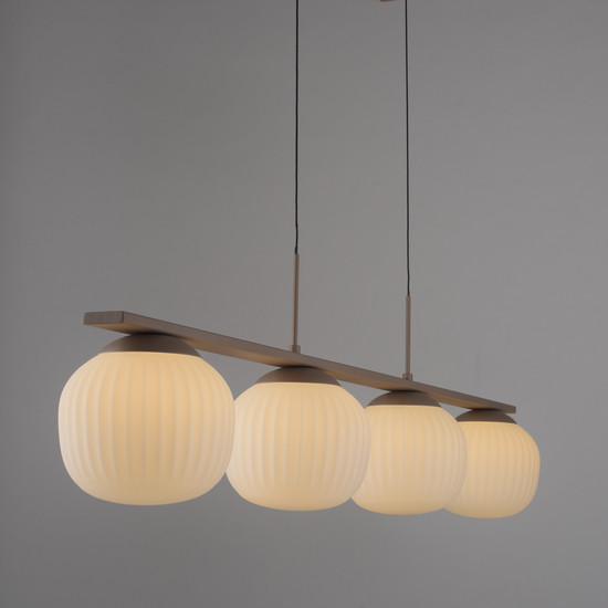 JUST LIGHT NAMI LED Pendelleuchte Warmweiss Dimmbar 20W 4-fach sand 15179-39