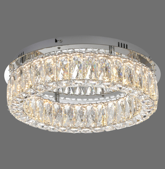 JUST LIGHT KULUNKA LED Deckenleuchte Warmweiss Dimmbar 21,5W chrom 15204-17
