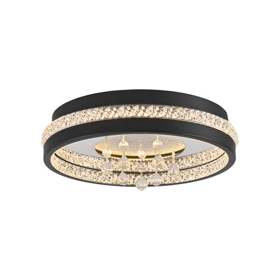 JUST LIGHT HANNI LED Deckenleuchte Warmweiss 20W schwarz 15217-18