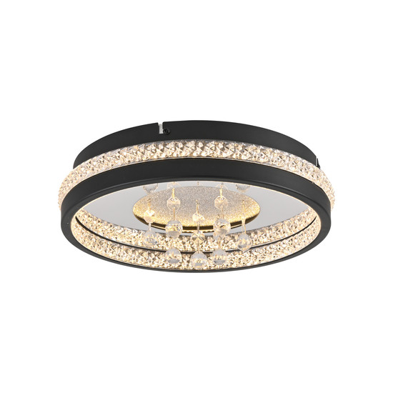 JUST LIGHT HANNI LED Deckenleuchte Warmweiss 20W schwarz 15217-18