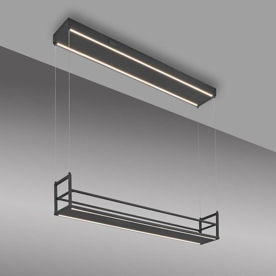 JUST LIGHT SONTURA LED Pendelleuchte Warmweiss 35W 2-fach schwarz 15248-18