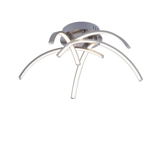 JUST LIGHT VALERIE LED Deckenleuchte Warmweiss 18,5W 5-fach stahl 15340-55