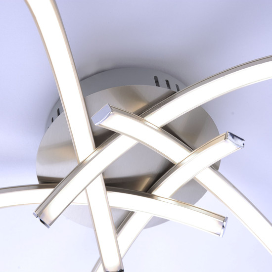 JUST LIGHT VALERIE LED Deckenleuchte Warmweiss 18,5W 5-fach stahl 15340-55