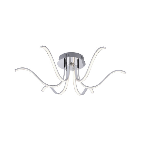 JUST LIGHT VALERIE LED Deckenleuchte Warmweiss 27W 6-fach chrom 15342-17