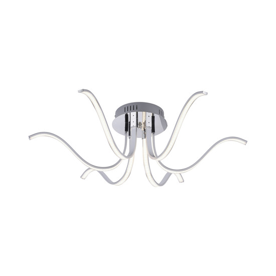 JUST LIGHT VALERIE LED Deckenleuchte Warmweiss 27W 6-fach chrom 15342-17