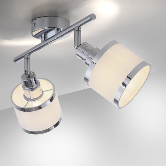 JUST LIGHT ACCOR Deckenleuchte E14 max. 25W 2-fach chrom 15372-17