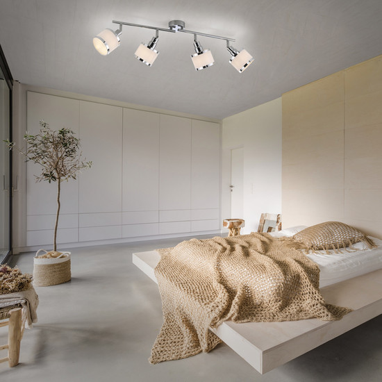 JUST LIGHT ACCOR Deckenleuchte E14 max. 25W 4-fach chrom 15374-17