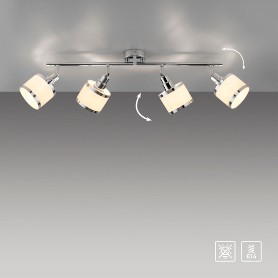 JUST LIGHT ACCOR Deckenleuchte E14 max. 25W 4-fach chrom 15374-17