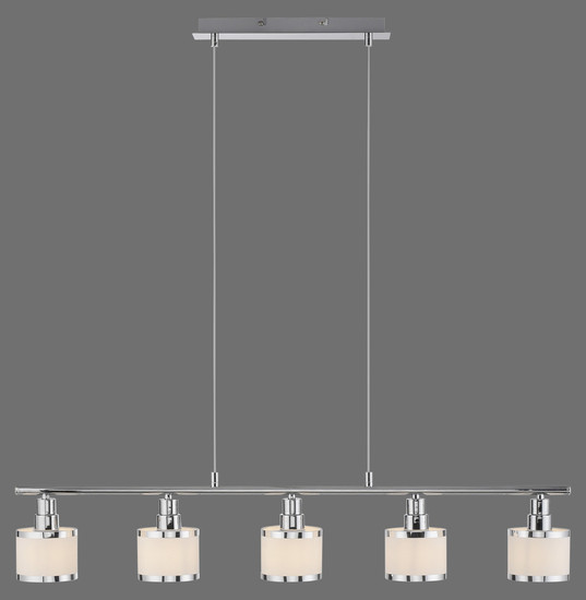 JUST LIGHT ACCOR Pendelleuchte E14 max. 25W 5-fach chrom 15375-17