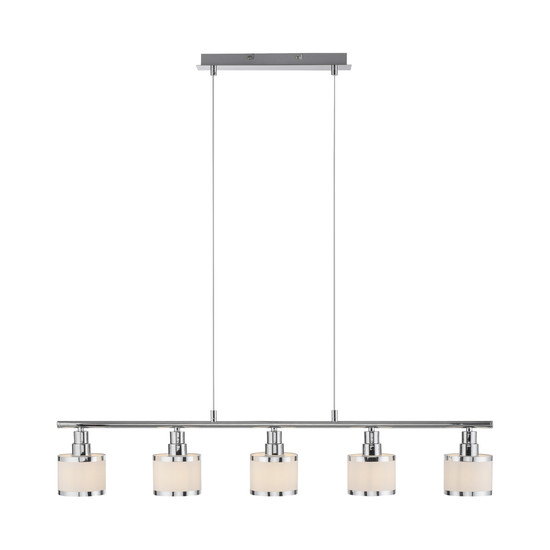 JUST LIGHT ACCOR Pendelleuchte E14 max. 25W 5-fach chrom 15375-17