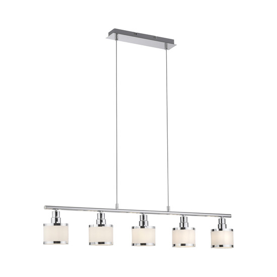 JUST LIGHT ACCOR Pendelleuchte E14 max. 25W 5-fach chrom 15375-17