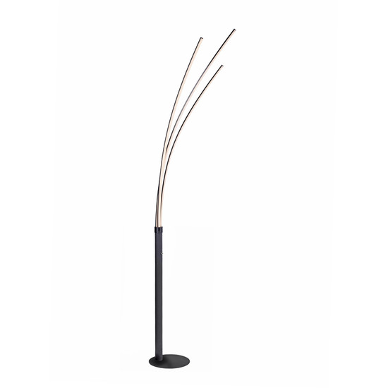 JUST LIGHT MAJA LED Stehleuchte Warmweiss 18,6W 3-fach schwarz 15383-18