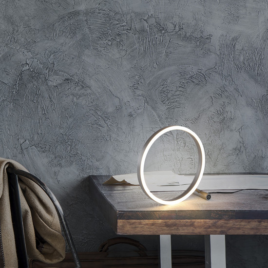 JUST LIGHT RITUS LED Tischleuchte Warmweiss Dimmbar 11,5W aluminium 15390-95
