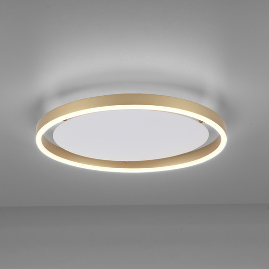 JUST LIGHT RITUS LED Deckenleuchte Warmweiss Dimmbar 20W messingmatt 15391-60