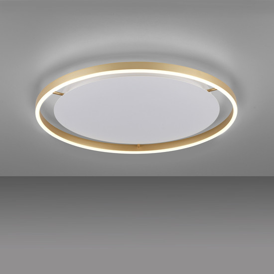 JUST LIGHT RITUS LED Deckenleuchte Warmweiss Dimmbar 28W messingmatt 15392-60