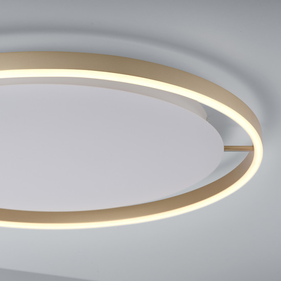 JUST LIGHT RITUS LED Deckenleuchte Warmweiss Dimmbar 28W messingmatt 15392-60
