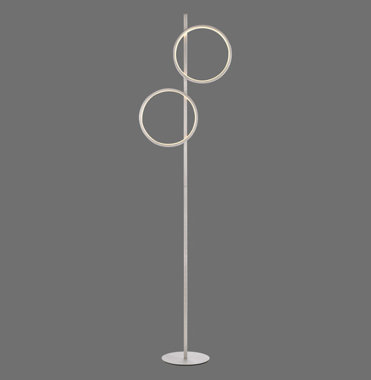 JUST LIGHT MINI RITUS LED Stehleuchte Warmweiss 21W 2-fach silber 15396-21