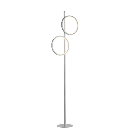 JUST LIGHT MINI RITUS LED Stehleuchte Warmweiss 21W 2-fach silber 15396-21