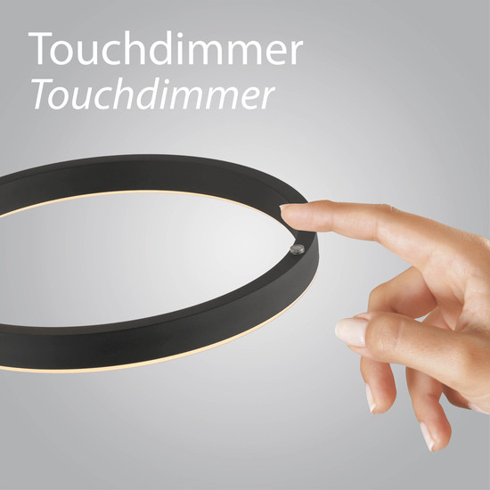JUST LIGHT RITUS LED Stehleuchte Warmweiss Dimmbar 19,5W 2-fach schwarz 15397-18