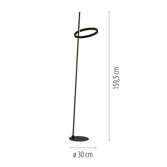 JUST LIGHT RITUS LED Stehleuchte Warmweiss Dimmbar 19,5W 2-fach schwarz 15397-18