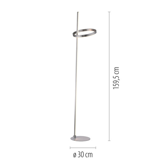 JUST LIGHT RITUS LED Stehleuchte Warmweiss Dimmbar 19,5W 2-fach stahl 15397-55