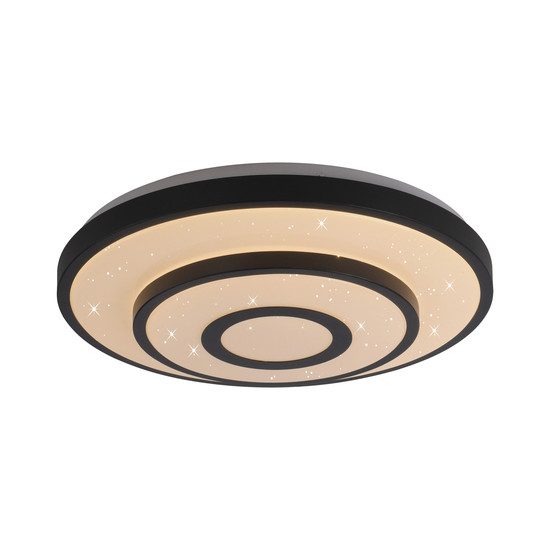 JUST LIGHT TURANUS LED Deckenleuchte Warmweiss 17W schwarz 15454-18