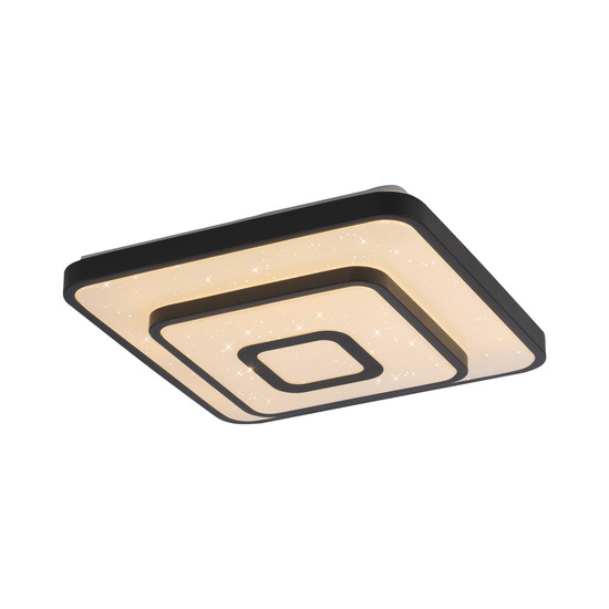 JUST LIGHT TURANUS LED Deckenleuchte Warmweiss 17W schwarz 15455-18