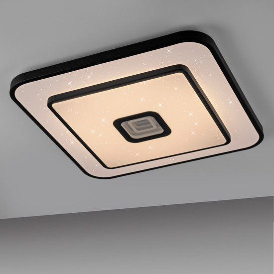 JUST LIGHT TURANUS LED Deckenleuchte Warmweiss 23W schwarz 15457-18